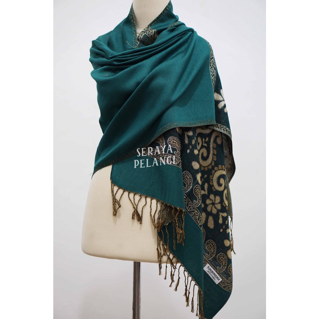 Pashmina Cashmere Metalik 01 | Selendang | Scarf | Syal | Shawl | Pasmina Kashmir | Souvenir | Hadiah Ulang Tahun | Birthday Gift | Aksesoris Fashion Wanita Pria | Premium Import Quality | Grosir Murah | Luxury Scarf