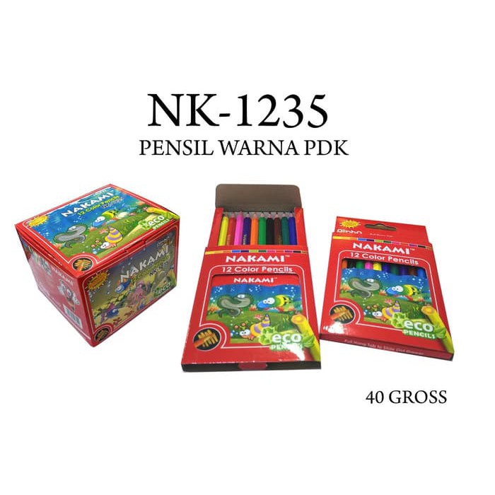 

BEST SELLER PENCIL COLOUR /PENSIL WARNA NAKAMI 1235 PENDEK