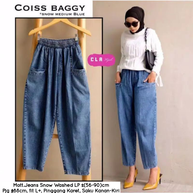 COISS BAGGY Jeans Snow Saku Depan //JF6255