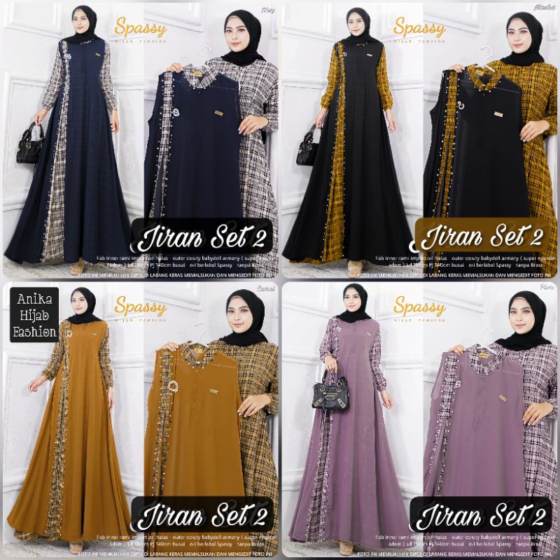 JIRAN SET 2/3 ORIGINAL SPASSY. GAMIS DRESS MAXY PREMIUM PRODUK. DRESS MAXY BUSUI LD110 - PJ140 TERBA