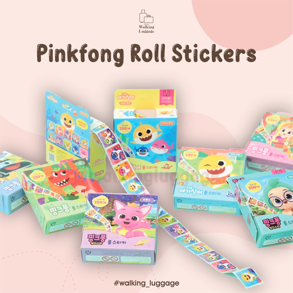 

Pinkfong Roll Sticker | Stiker Pinkfong Anak (Made in Korea)