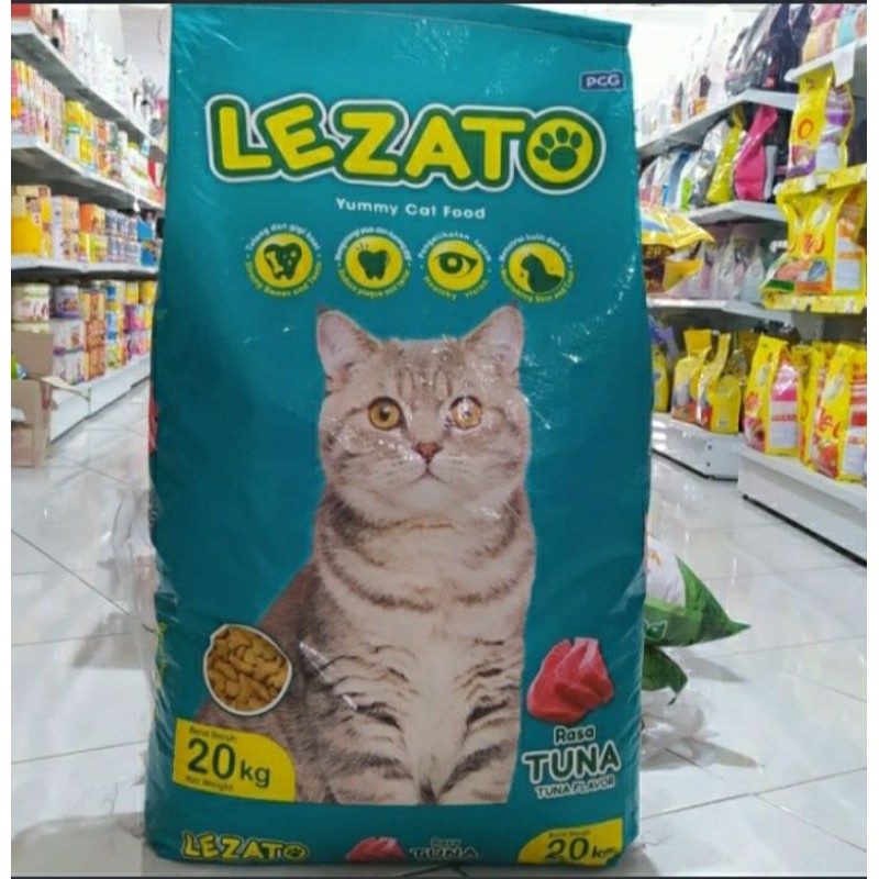 Gojeg Makanan Kucing Murah Mirip  Tuna LEZATO TUNA 20 KG DRY FOOD PRICE PROMO