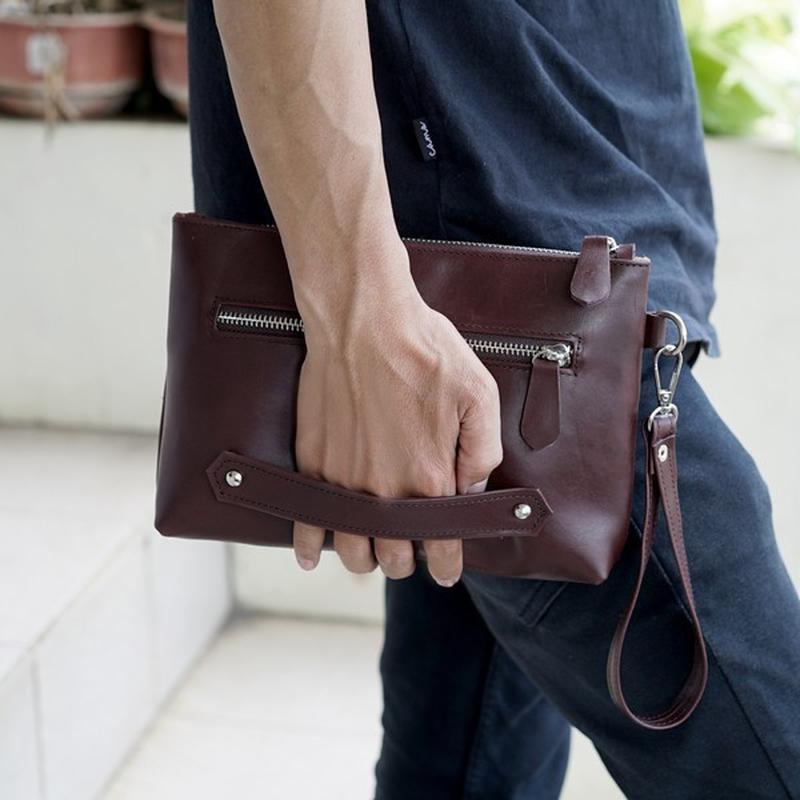 Clutch Bag Hanbag Tas Tangan Pouch Bag Tas Jinjing Kecil Waterproof Anti Air Pria Wanita Tas Kecil C