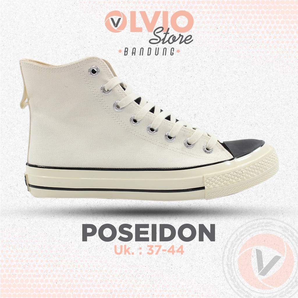 Warrior POSEIDON High - Sepatu Sneakers Vulcanized Canvas Warrior Original