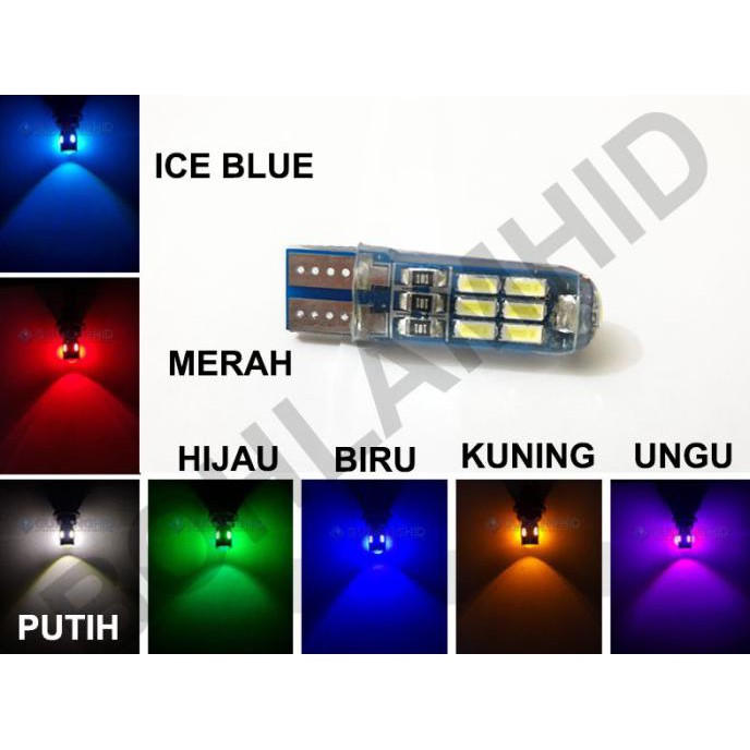 Lampu Led Sein + Flasher Nmax 155 Luminos T10 15 Led Sign Sen Bohlamhid