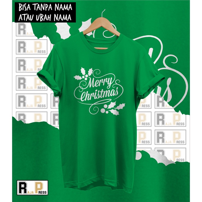 KAOS NATAL SANTA TULISAN SIMPLE NATAL MERRY CHRISTMAS NEW KATUN COMBED 30S