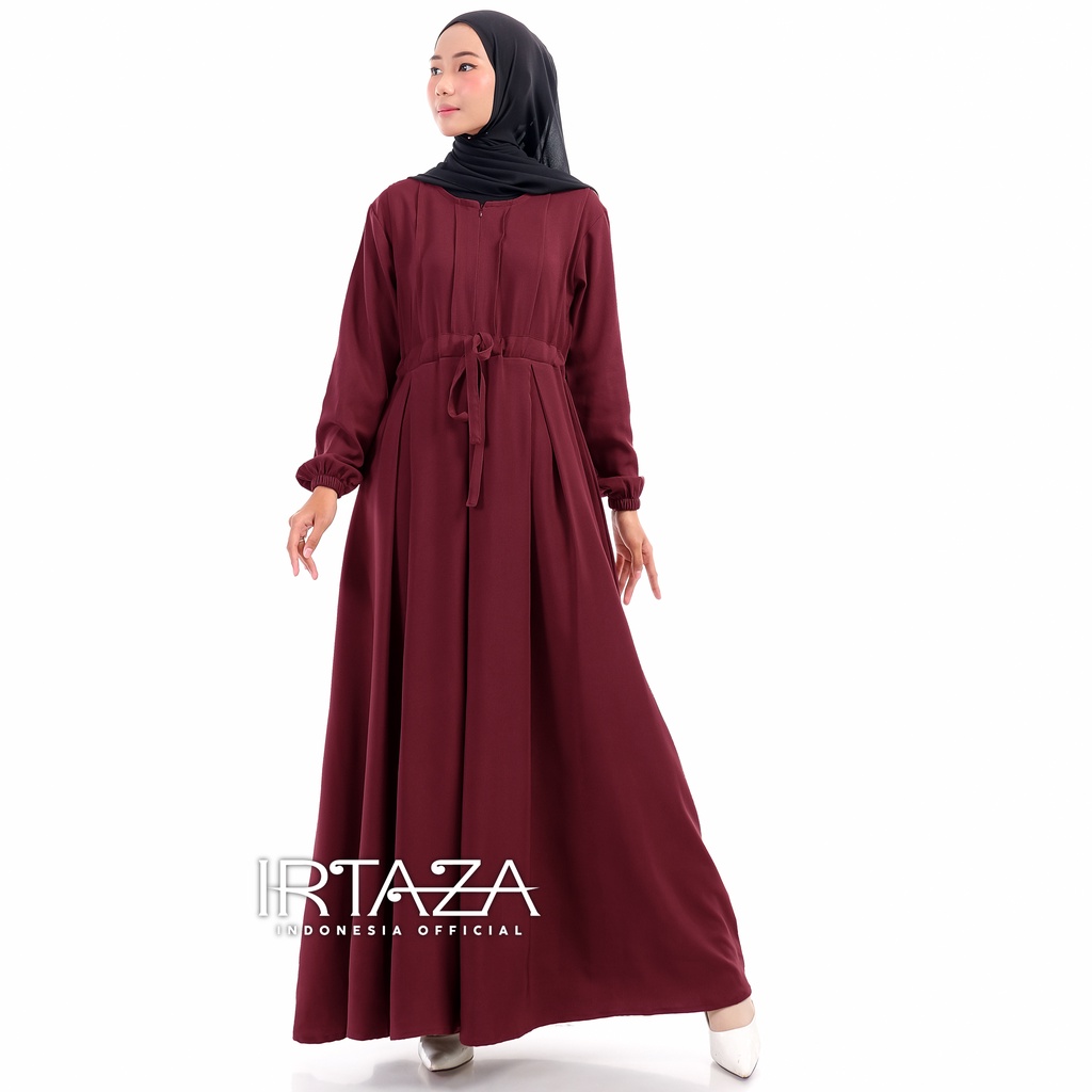 Gamis Polos Melia Dress Original Shakila Import-Gamis Maroon