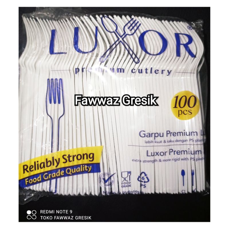 Garpu Makan Luxor Putih / Garpu Luxor Putih / Garpu Makan Plastik