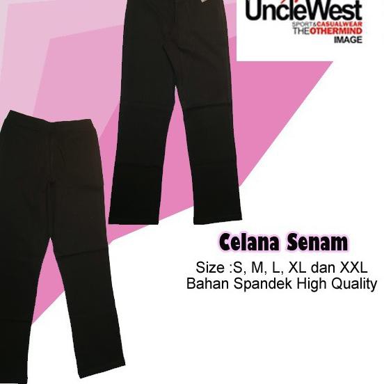 NTA ✅ Celana Senam Hitam Carok Olah Raga Uncle West Unclewest Trng Persit Zumba Army Terlaku.