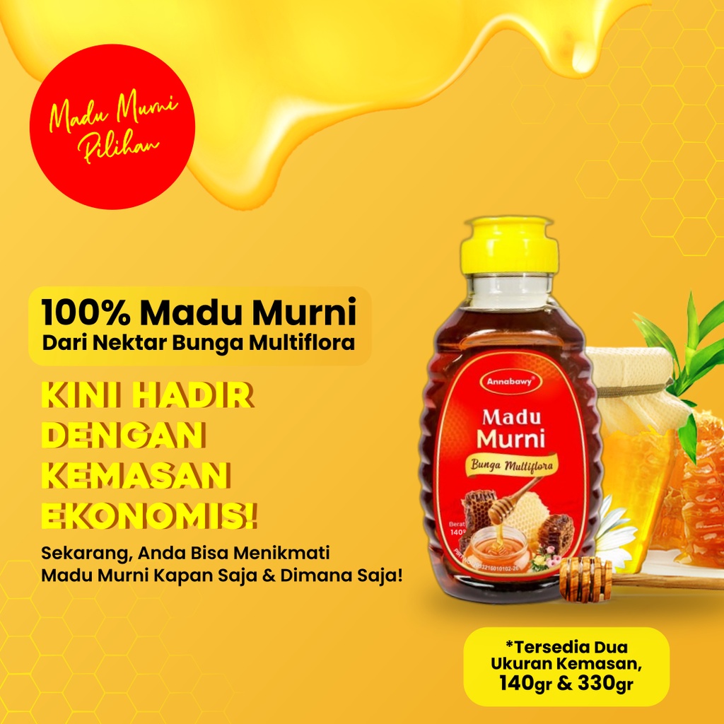 

Madu Murni Nektar Bunga Multiflora - 100% Madu Asli - Kemasan Ekonomis / Madu TJ