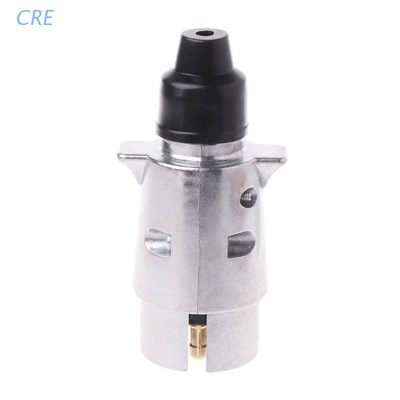 Cre Plug Konektor Derek Truk Trailer 7 Pin 12V Bahan Aluminum Alloy Tahan Lama Plug EU