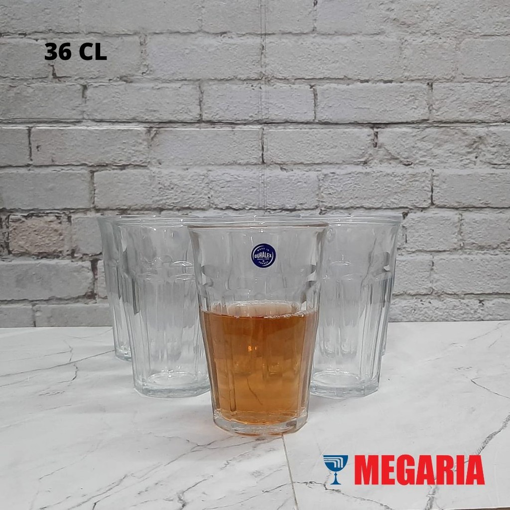 Gelas DURALEX Picardie 36cl(360ml) Per 6pcs/Gelas Kopi Mochaccino ( 12 5/8oz )