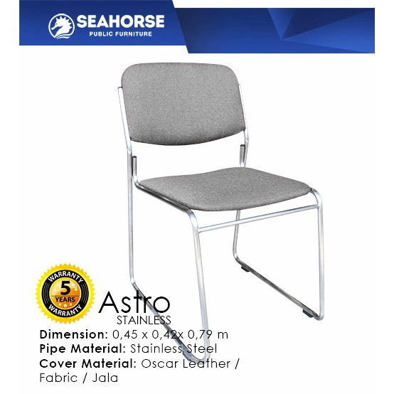 Kursi ASTRO Kantor Pesta Susun Stainless Anti Karat Harga Pabrik Free Ongkir