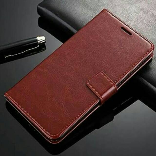 Case Samsung Galaxy J4 (2018) Leather Fip Cover Wallet Case Kulit Casing Dompet