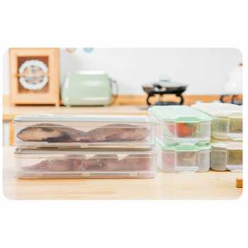 Kotak Kontainer Makanan Kulkas Storage Box Drain Hole / Kotak Kontainer Makanan Kulkas Storage Box Kotak Penyimpanan Kulkas / Kotak Tempat Ikan Di Kulkas Kotak Tempat Sayuran Dalam Kulkas Kontainer Box Plastik Murah Tebal / Kotak Makanan Kontainer Kulkas