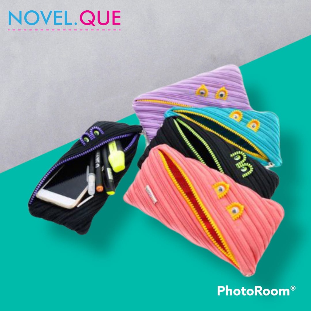 

ZIP N ROLL | Stationary Pouch Monster Neon & Sunflower | Tempat Pensil | SP-001 NE/SF