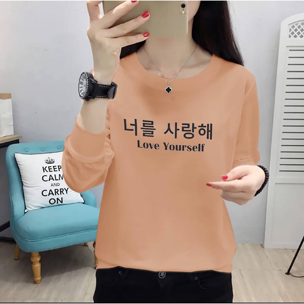 KIYOREN BAJU LENGAN PANJANG WANITA DEWASA UKURAN S,M,L,XL,XXL SUPER PREMIUM BAJU DISTRO