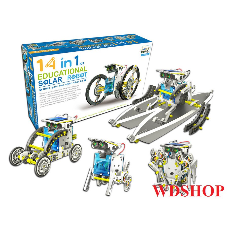 WD Mainan Edukasi DIY 13 in 1 Solar Robot Kit / Solar Toys 13 in 1