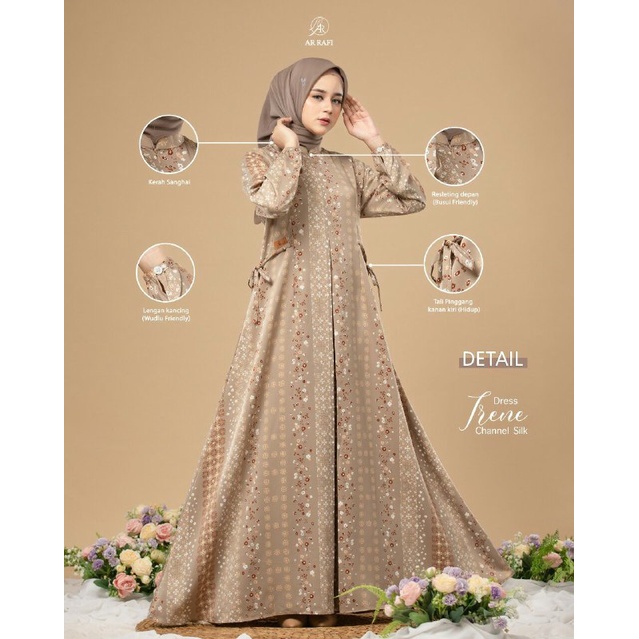 DRESS IRENE BY ARRAFI ORIGINAL DRESS MEWAH GAMIS ARRAFI GAMIS TERHITS TERNYAMAN GAMIS TERBARU ANAK M