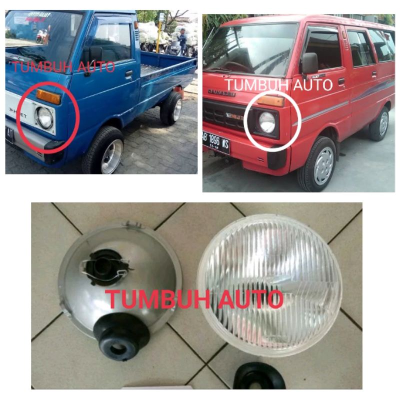 Headlamp Bulat Lampu Depan Utama 2 Pcs Daihatsu Hijet 1000 550 bisa Carry Colt Kijang Taft Katana