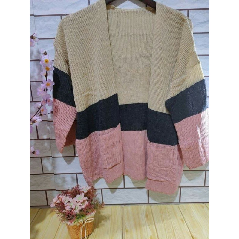 cardigan rajut halus