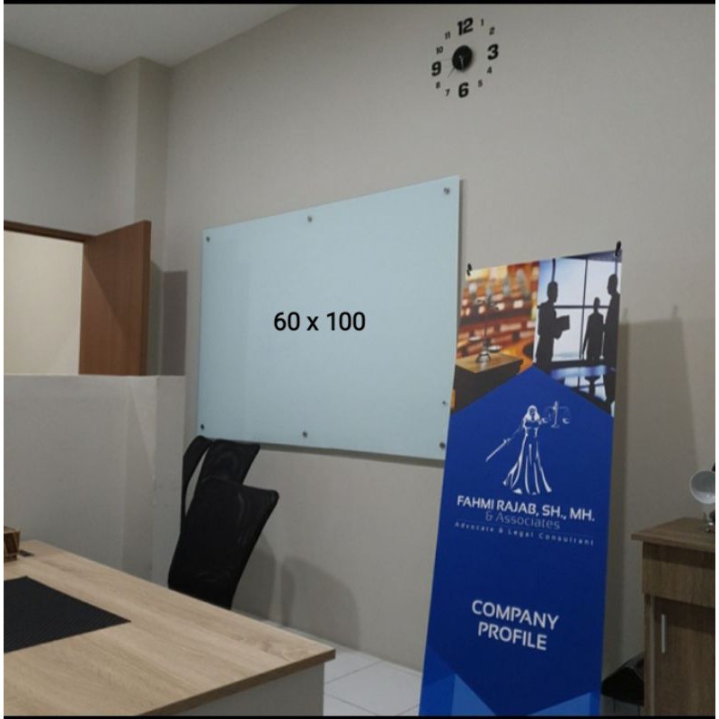 

whiteboard kaca 60 x 100 cm
