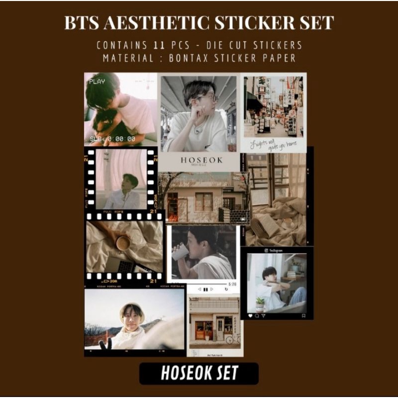 

BTS STICKER AESTHETIC KPOP SET