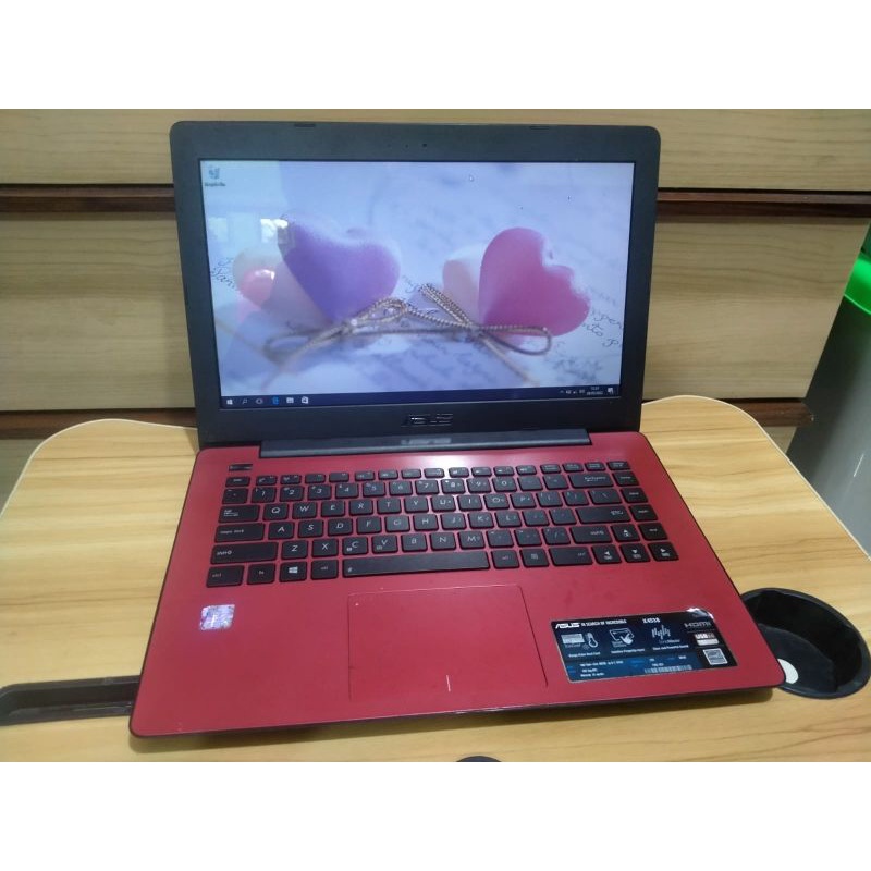 laptop asus x453s merah intel celeron ram 2gb hdd 500gb normal