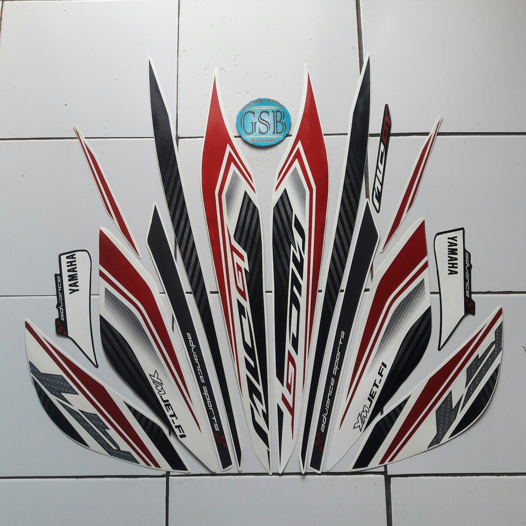 sticker body motor yamaha mio gt 2013 putih