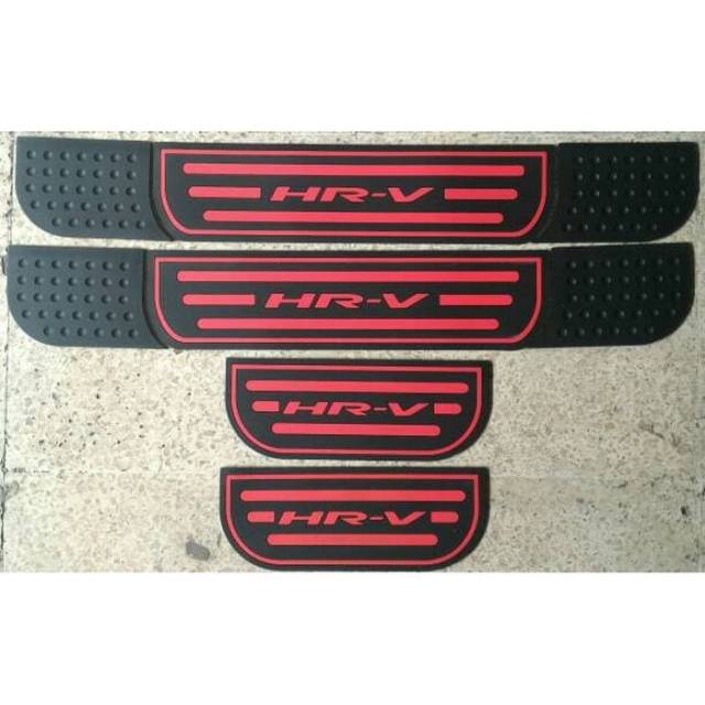 Sillplate samping HRV karet abu + Hitam kombinasi merah