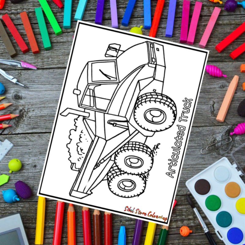 

Kids Coloring Sheet Truck / Equipment / Construction / Kertas Gambar (10 Lembar Gambar)