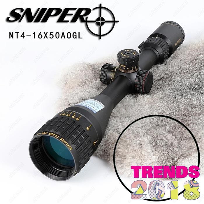HOT Tele SNIPER GOLD EXPLORE CLASS NT 4-16 x 50 AOGL MUMER