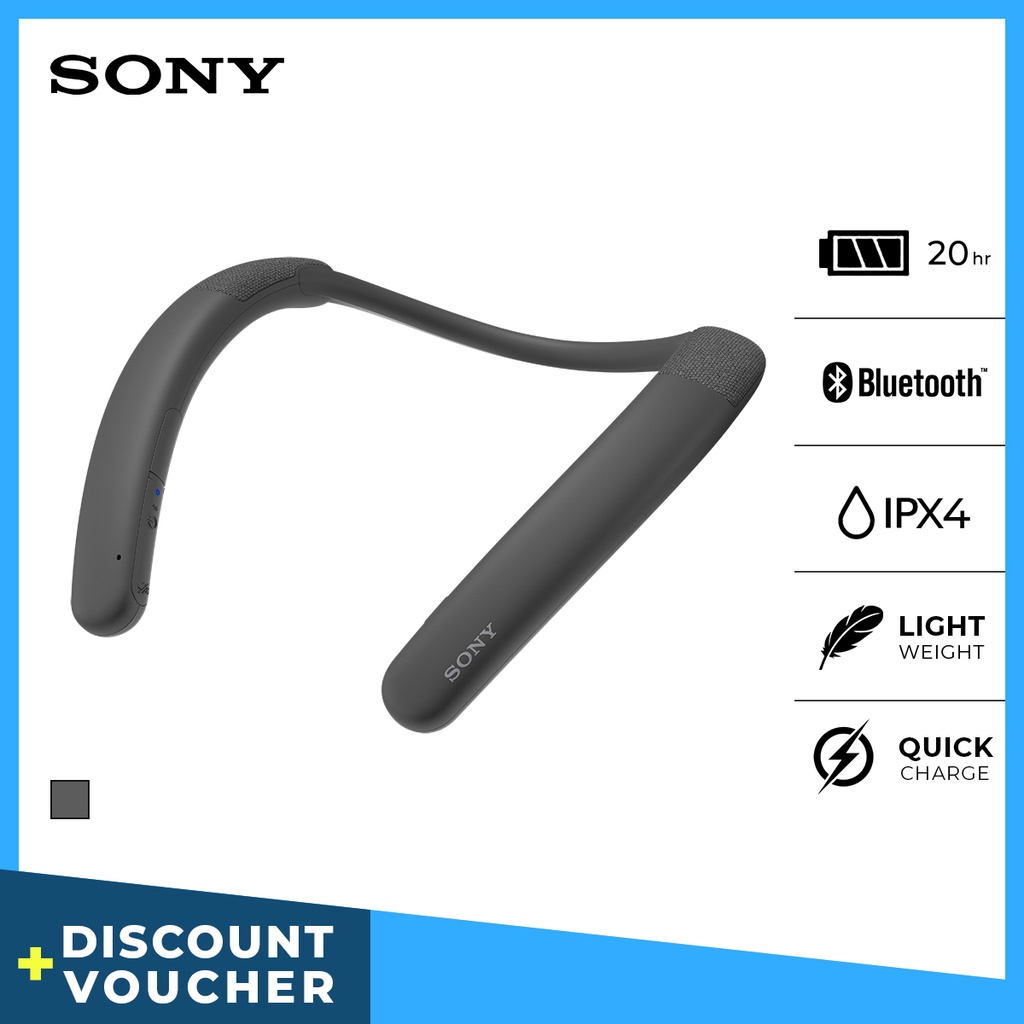 Sony Speaker SRS-NB10 Wireless Neckband Android &amp; IOS - Grey