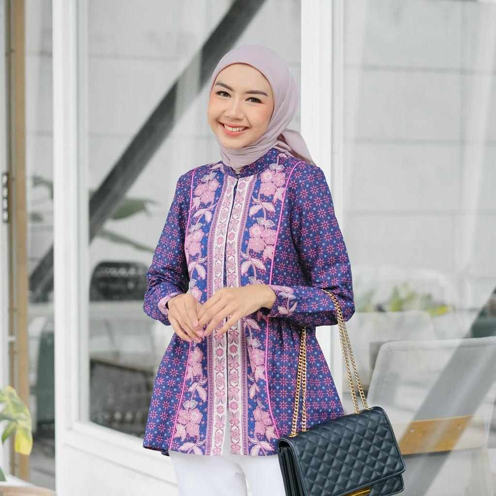 Hesti Blouse Batik Kerja Kantor Wanita