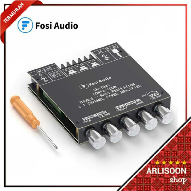 Fosi Audio Bluetooth 5.0 Amplifier 2.1 2x50W + 100W Subwoofer - TB21