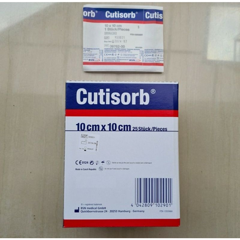 Cutisorb 10x10cm Compress Luka Steril Absorbent 10 x 10 BSN