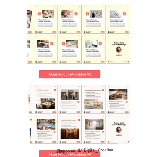 PLR Template Desain Simpel Canva Microblog Instagram | Siap Upload