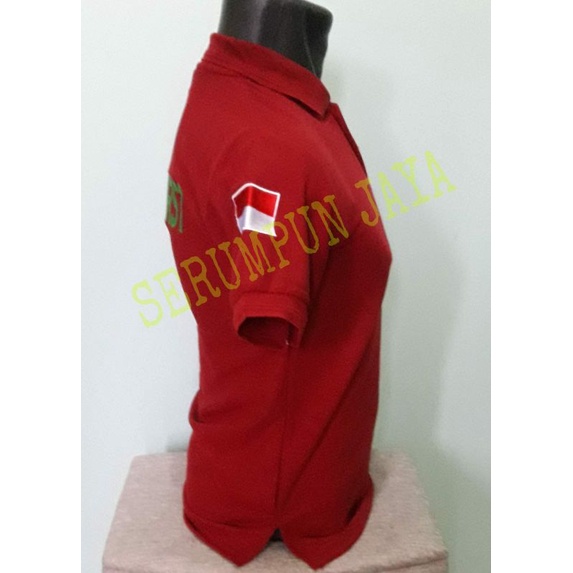 KAOS SAFETY FIRST MERAH MARUN - KAOS KERAH SAFETY FIRST MARUN FULL BORDIR