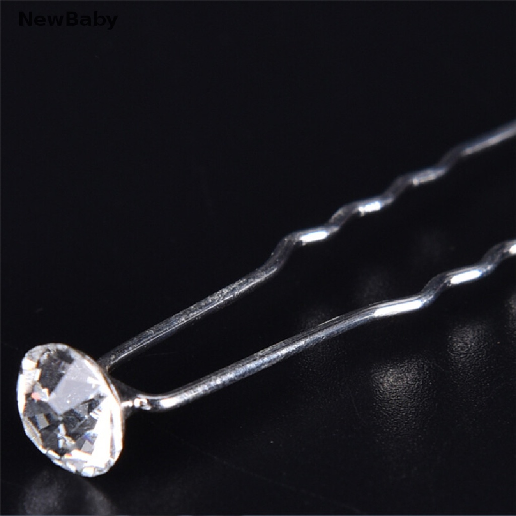 NewBaby 20PCS Clear Crystal Rhinestone Diamante Wedding Bridal Prom Hair Pins Hairpin ID