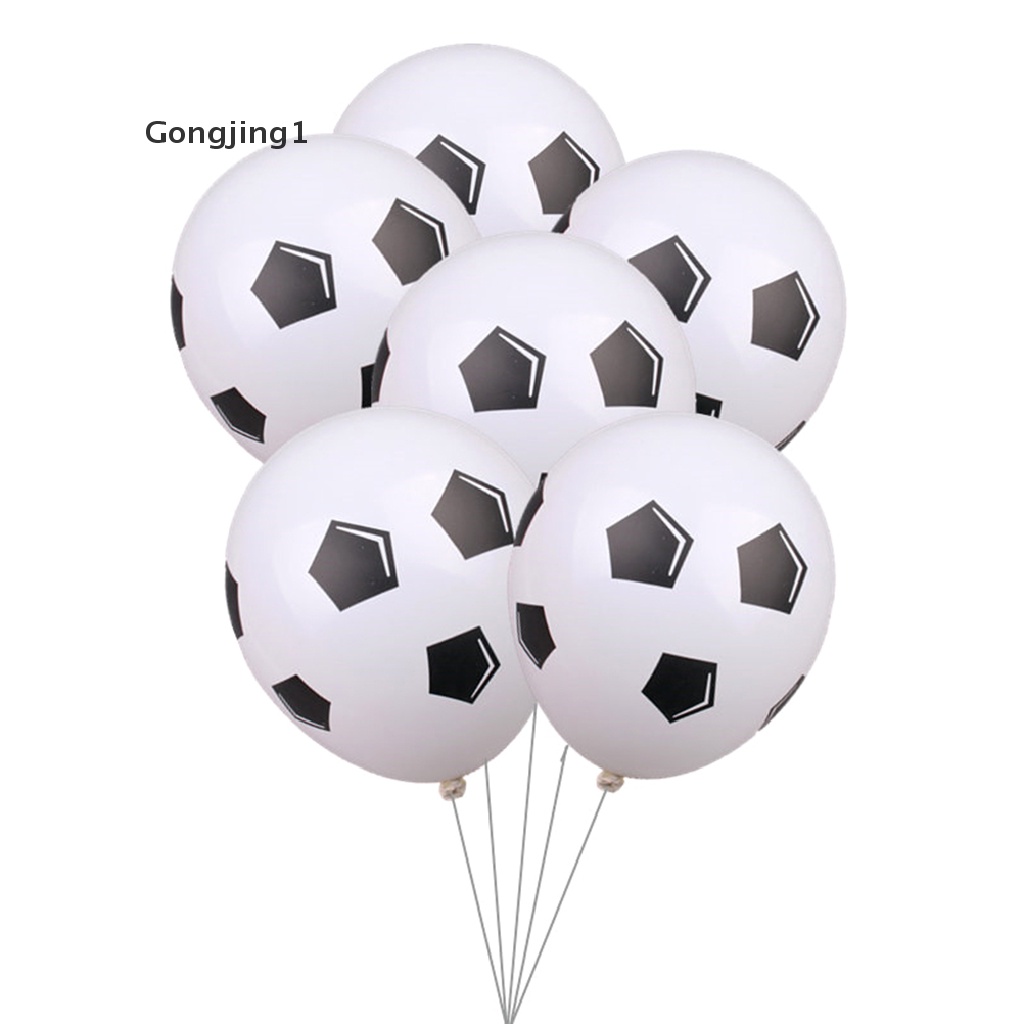 Gongjing1 10x12 &quot;Balon Latex Bentuk Bola Sepak Untuk Dekorasi Pesta Ulang Tahun / Pernikahan