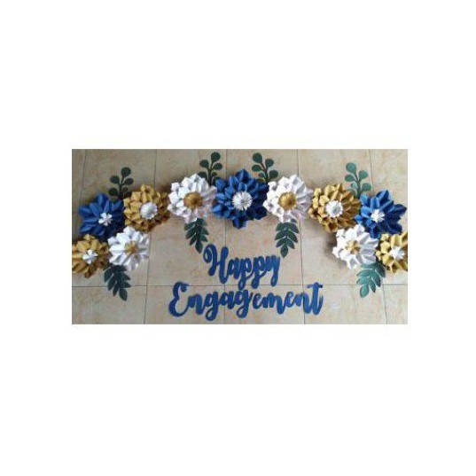 Mini paperflower set/backdrop lamaran/murahmeriah