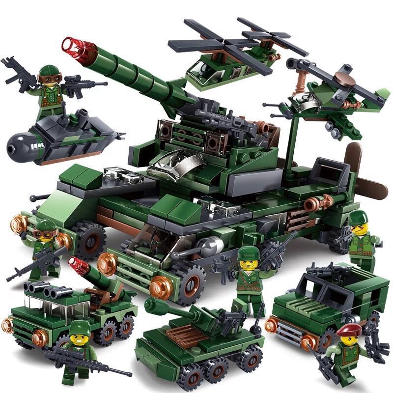 333pcs Mainan  Puzzle Lego  Model Tentara  Militer Untuk 