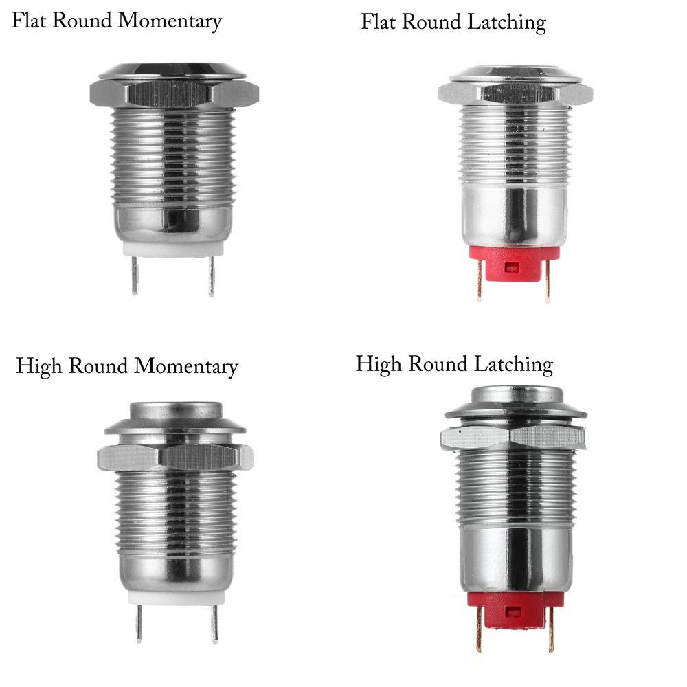 Pineapple Push Button Saklar Ring Metal 250V Latcing