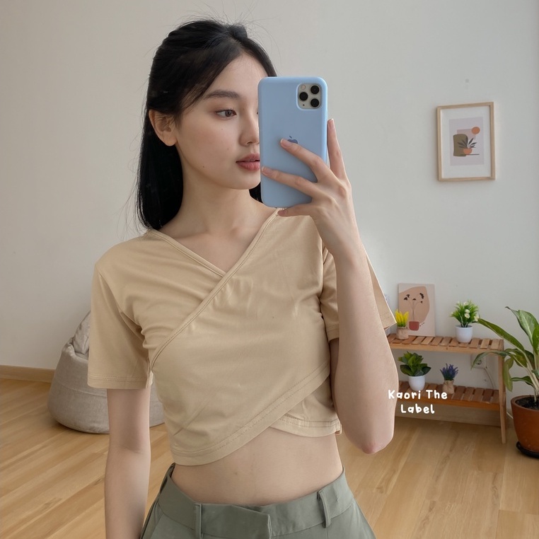 Gumi Overlay Top - Crop Top - Blouse Korean Wanita