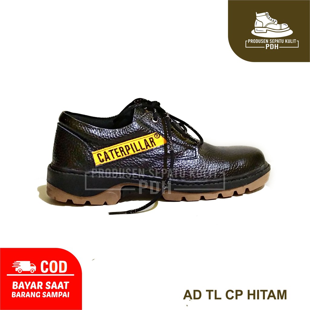 SEPATU BOOTS SAFETY PRIA PENDEK UJUNG BESI TERLARIS MURAH BAHAN KULIT ASLI - AD_TL CP Htm