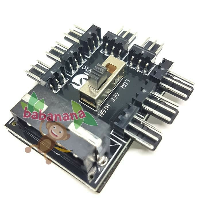 Splitter 1 to 8 PWM Fan 3 pin 3pin Converter PC cooling fan cooler