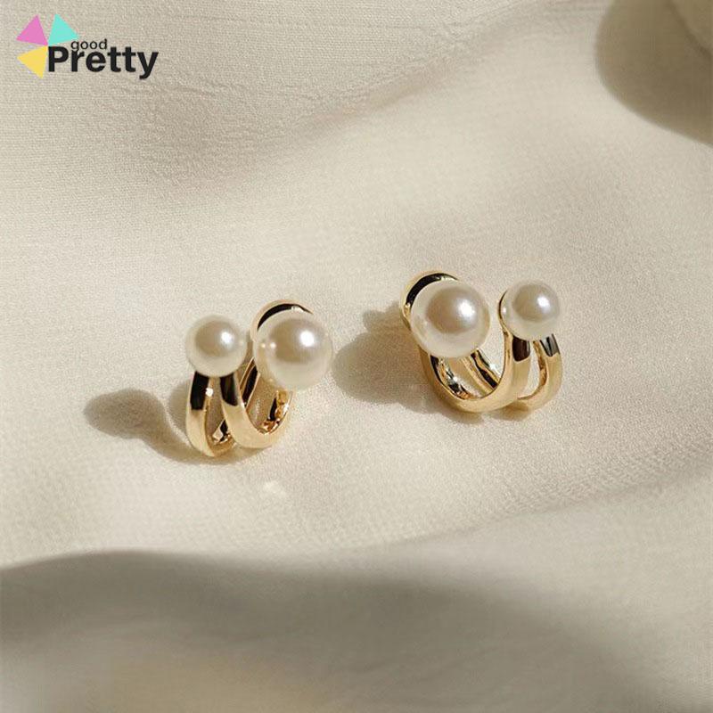 Anting Stud S925 Silver Needle Aksen Mutiara Gaya Korea Untuk Wanita - PD