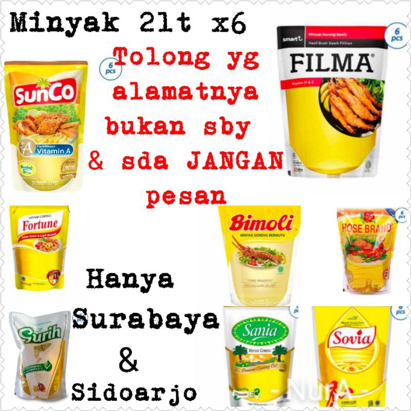 Minyak Goreng Pouch 2 Liter Only Surabaya Sidoarjo Indonesia