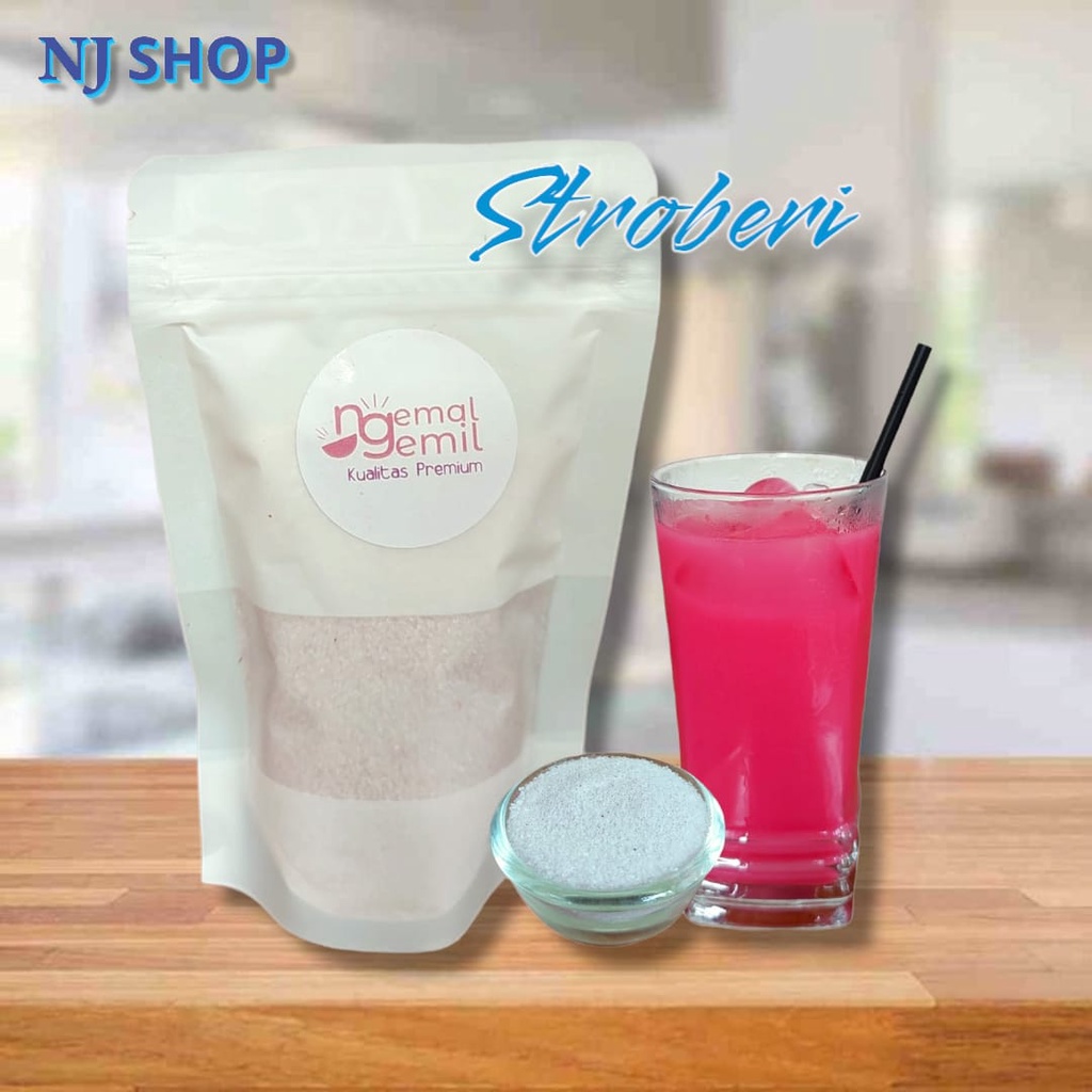 

[variasi] - Bubuk Minuman Rasa Stroberi / Serbuk Minuman Kekinian / Powder Drink Kualitas Premium