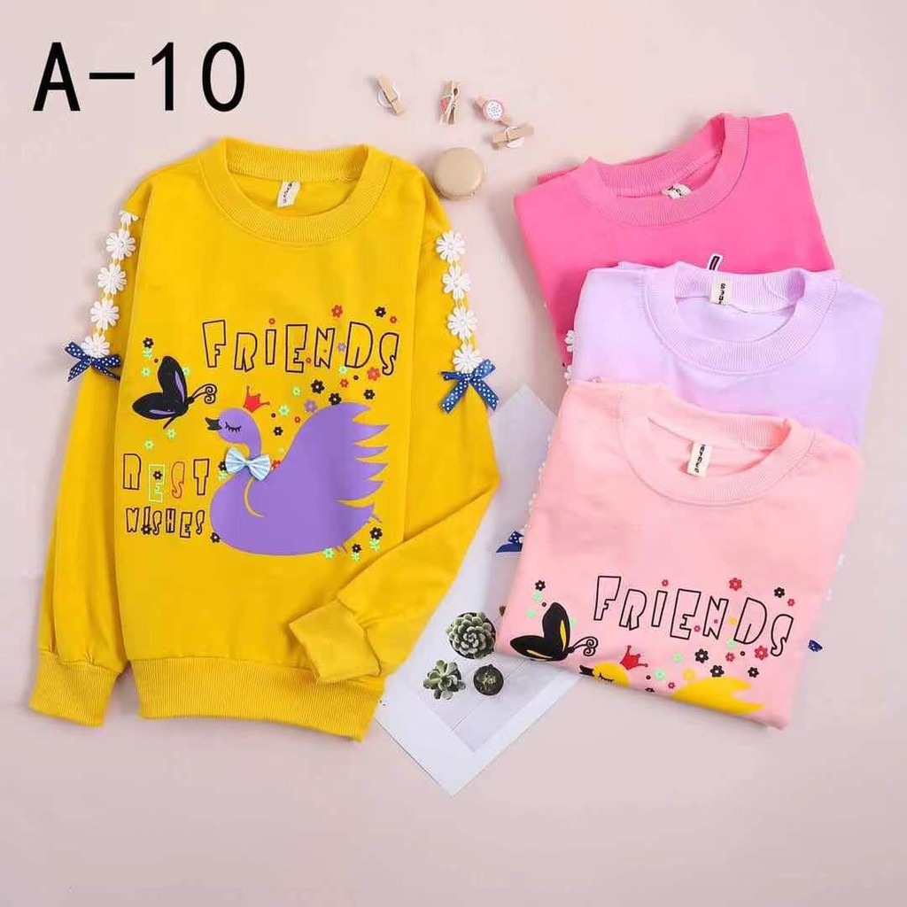 Sweater Import Anak Perempuan Usia 5 - 12 Tahun | Baju Switer Cewek Umur 5-12th Original Import 100%